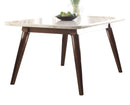 Acme Gasha Dining Table in White/Walnut 72820 - NY Furniture Direct (NY)