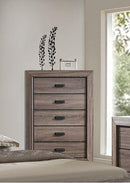 Acme Lyndon 5-Drawer Chest in Weathered Gray Grain 26026 - NY Furniture Direct (NY)