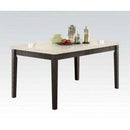 Acme Nolan Rectangular Dining Table in White Marble/Weathered Black 72850 - NY Furniture Direct (NY)