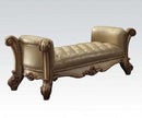 Acme Vendome Upholstered Bench in Gold Patina 96484 - NY Furniture Direct (NY)