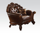 Acme Vendome Upholstered Chair with 1 Pillow in Cherry 52003 - NY Furniture Direct (NY)