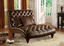 Anondale 2-Tone Brown PU Chaise & 3Pillows - NY Furniture Direct (NY)