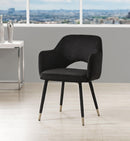 Applewood Black Velvet & Gold Accent Chair - NY Furniture Direct (NY)