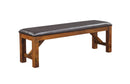 Apollo Espresso PU & Walnut Bench - NY Furniture Direct (NY)