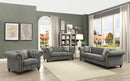 Aurelia Gray Linen Sofa w/2 Pillows - NY Furniture Direct (NY)