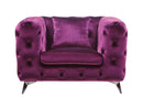 Atronia Purple Fabric Chair - NY Furniture Direct (NY)