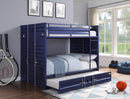 Cargo Blue Bunk Bed (Full/Full) - NY Furniture Direct (NY)