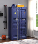 Cargo Blue Wardrobe (Double Door) - NY Furniture Direct (NY)