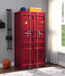Cargo Red Wardrobe (Double Door) - NY Furniture Direct (NY)