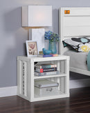 Cargo White Nightstand (USB) - NY Furniture Direct (NY)