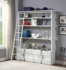 Cargo White Bookshelf & Ladder - NY Furniture Direct (NY)