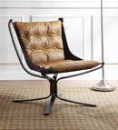 Carney Coffee Top Grain Leather Accent Chair - NY Furniture Direct (NY)