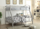 Cayelynn Silver Bunk Bed (Twin/Full) - NY Furniture Direct (NY)