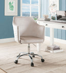 Cosgair Champagne Velvet & Chrome Office Chair - NY Furniture Direct (NY)