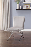 Daire Velvet & Chrome Side Chair - NY Furniture Direct (NY)