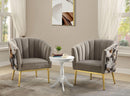 Colla Black Velvet & Gold Accent Chair - NY Furniture Direct (NY)