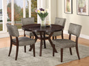 Drake Gray Fabric & Espresso Side Chair - NY Furniture Direct (NY)