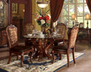 Dresden Cherry Oak & Clear Glass Dining Table - NY Furniture Direct (NY)
