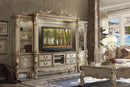 Dresden Gold Patina & Bone Entertainment Center (Side Piers & Bridge) - NY Furniture Direct (NY)