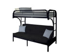 Eclipse Black Bunk Bed (Twin XL/Queen/Futon) - NY Furniture Direct (NY)