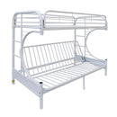 Eclipse White Bunk Bed (Twin/Full/Futon) - NY Furniture Direct (NY)