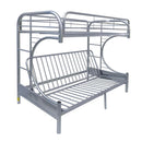 Eclipse Silver Bunk Bed (Twin/Full/Futon) - NY Furniture Direct (NY)