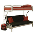 Eclipse Silver Bunk Bed (Twin XL/Queen/Futon) - NY Furniture Direct (NY)