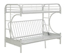 Eclipse White Bunk Bed (Twin XL/Queen/Futon) - NY Furniture Direct (NY)