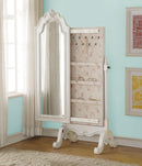 Edalene Pearl White Jewelry Armoire (Cheval) - NY Furniture Direct (NY)