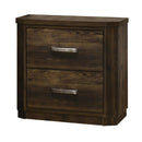 Elettra Rustic Walnut Nightstand - NY Furniture Direct (NY)
