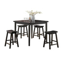 Gaucho Black Counter Height Set (5Pc Pk) - NY Furniture Direct (NY)
