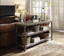 Gorden Weathered Oak & Antique Silver Console Table - NY Furniture Direct (NY)