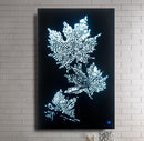 Hadrias Smoky Glass & Faux Crystal Wall Art (LED) - NY Furniture Direct (NY)