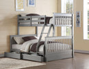Haley II Gray Bunk Bed (Twin/Full) - NY Furniture Direct (NY)