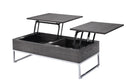 Iban Gray Oak & Chrome Coffee Table - NY Furniture Direct (NY)