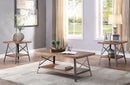Ikram Weathered Oak & Sandy Black Coffee Table - NY Furniture Direct (NY)