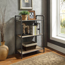 Itzel Antique Oak & Sandy Gray Bookshelf - NY Furniture Direct (NY)