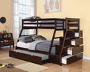 Jason Espresso Bunk Bed (Twin/Full) - NY Furniture Direct (NY)