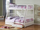 Jason White Bunk Bed (Twin/Full) - NY Furniture Direct (NY)