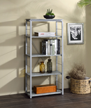 Jurgen Faux Concrete & Silver Bookshelf - NY Furniture Direct (NY)