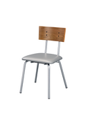 Jurgen PU & Silver Side Chair - NY Furniture Direct (NY)