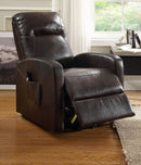 Kasia Espresso PU Recliner w/Power Lift - NY Furniture Direct (NY)