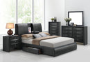 Kofi Black PU Eastern King Bed - NY Furniture Direct (NY)