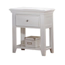 Lacey White Nightstand (1 DRAWER) - NY Furniture Direct (NY)