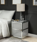 Lavina Mirrored & Faux Diamonds End Table - NY Furniture Direct (NY)