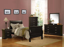 Louis Philippe III Black Twin Bed - NY Furniture Direct (NY)