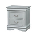 Louis Philippe Platinum Nightstand - NY Furniture Direct (NY)