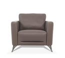 Malaga Taupe Leather Chair - NY Furniture Direct (NY)