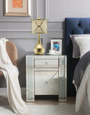 Maisha Mirrored & Faux Crystals Accent Table - NY Furniture Direct (NY)