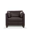 Matias Chocolate Leather Chair - NY Furniture Direct (NY)